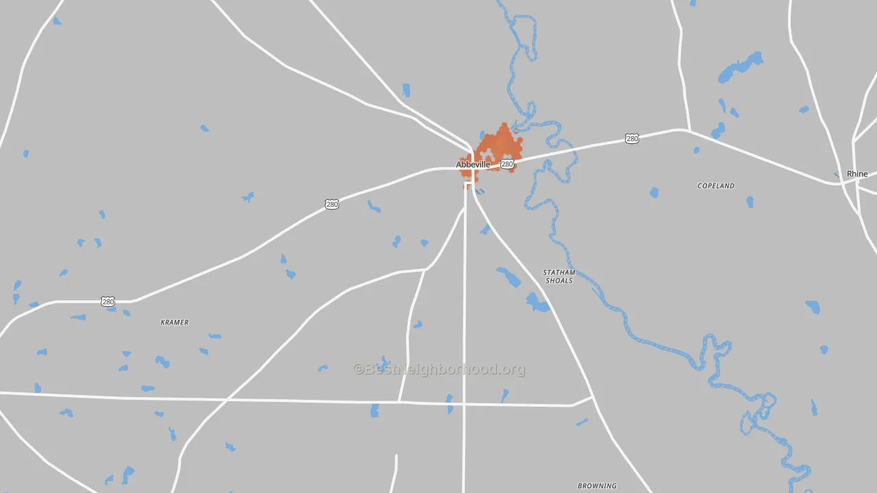 Bike Grade map of 31001, GA