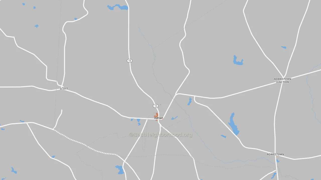 Bike Grade map of 31002, GA