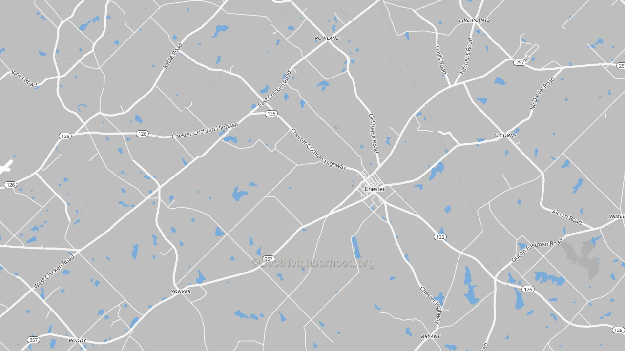 Bike Grade map of 31012, GA