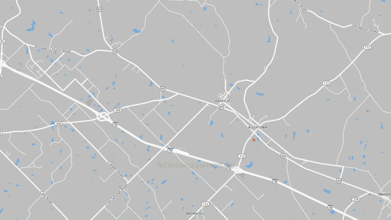 Bike Grade map of 31017, GA
