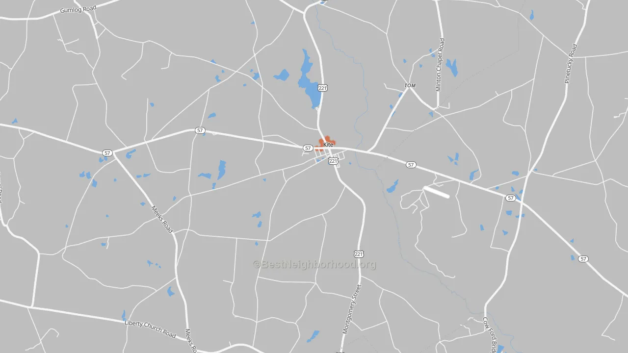 Bike Grade map of 31049, GA