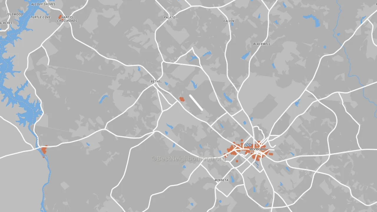Bike Grade map of 31064, GA