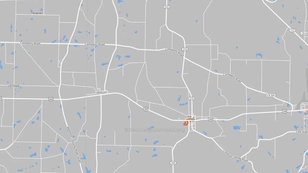 Bike Grade map of 31072, GA