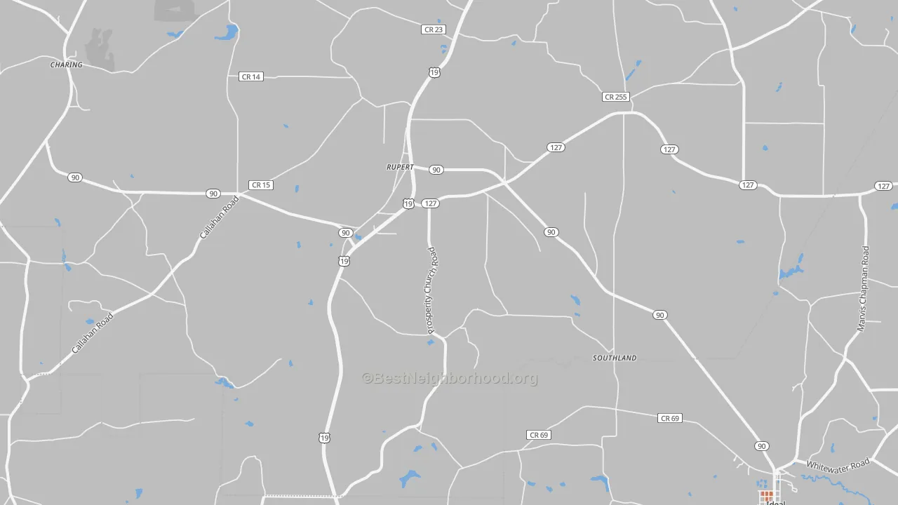 Bike Grade map of 31081, GA