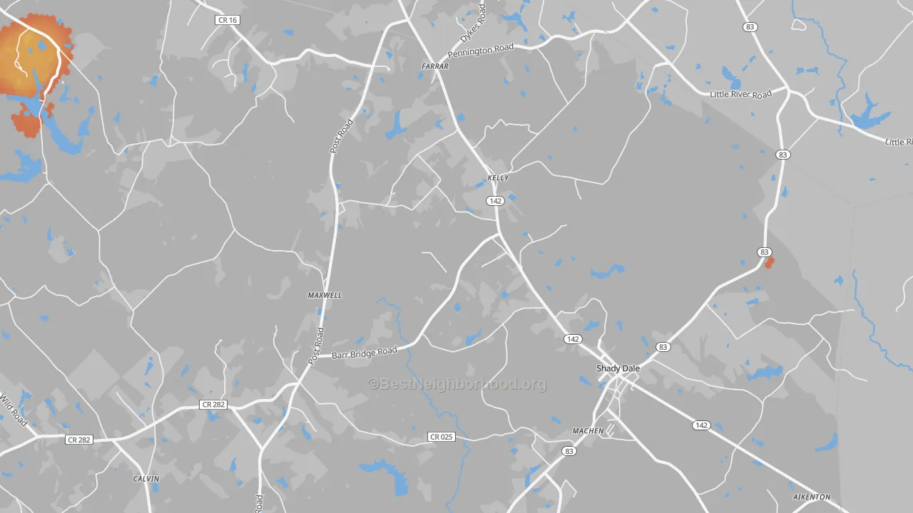 Bike Grade map of 31085, GA