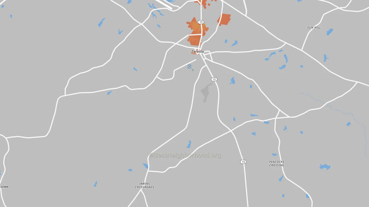 Bike Grade map of 31089, GA
