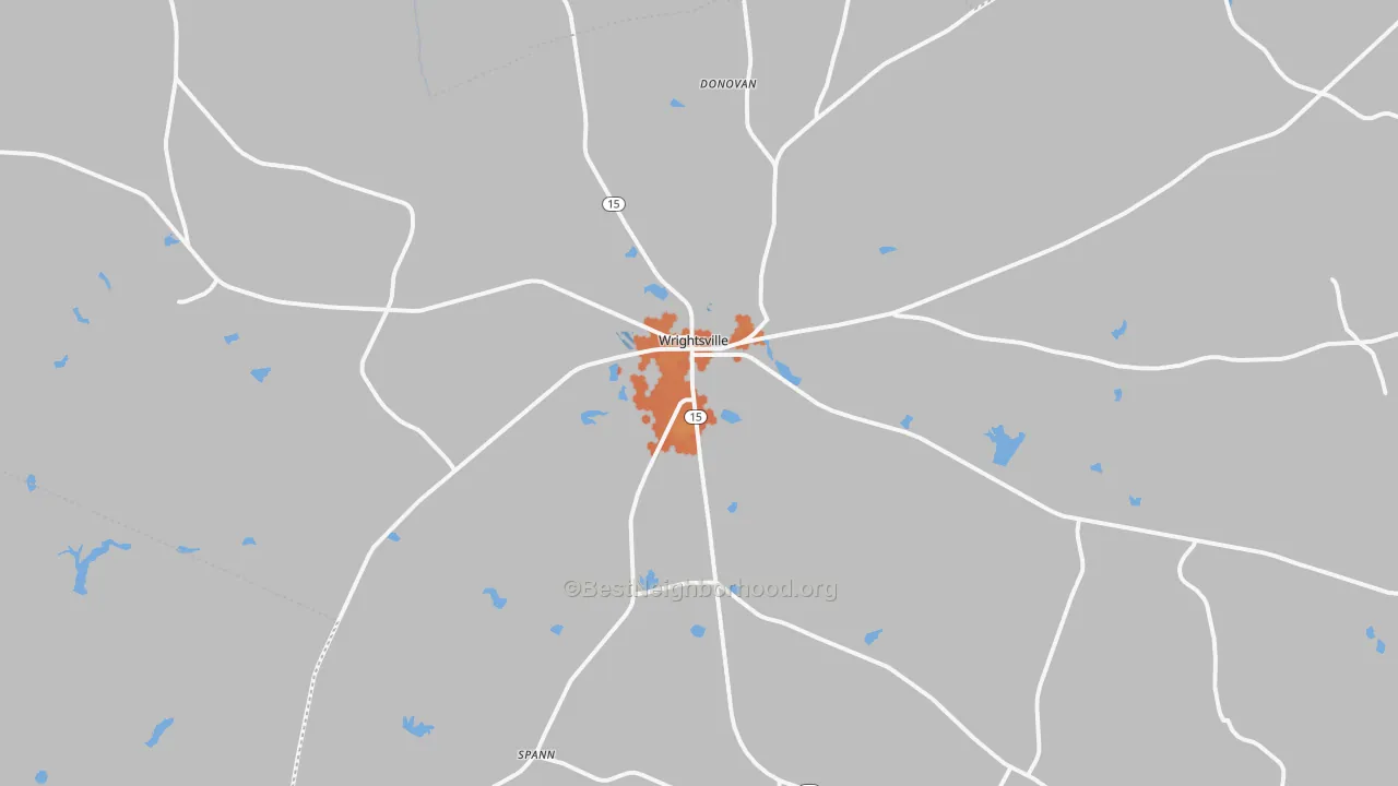 Bike Grade map of 31096, GA