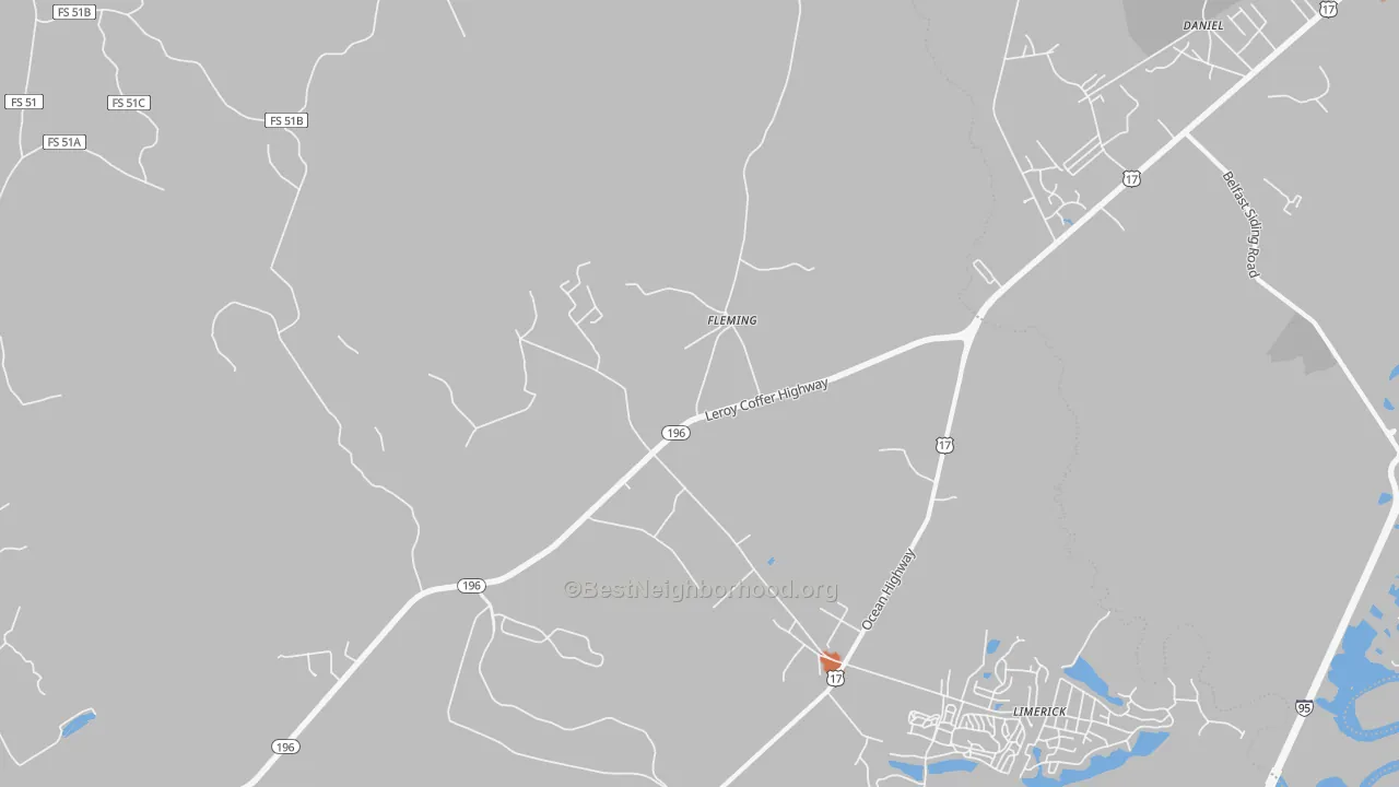 Bike Grade map of 31309, GA