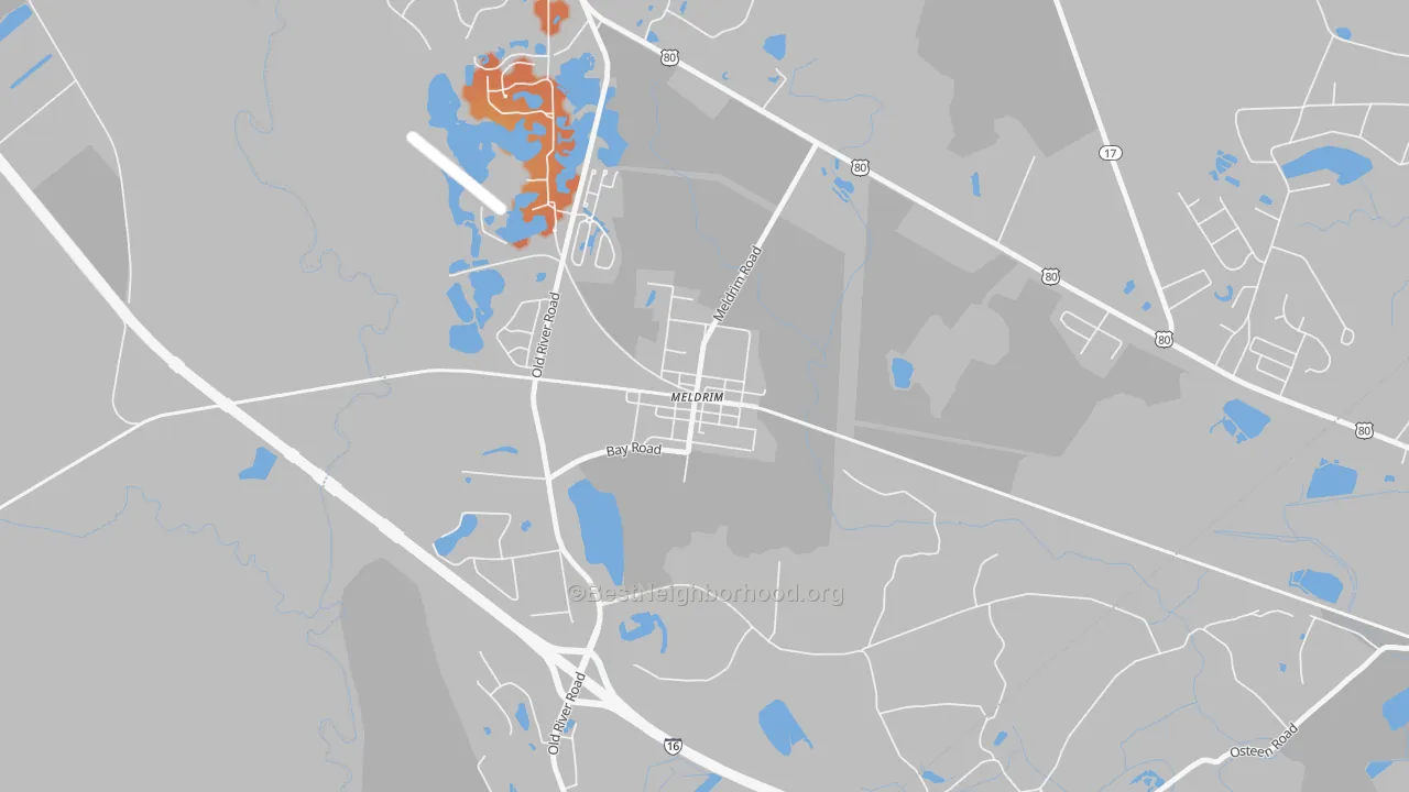 Bike Grade map of 31318, GA