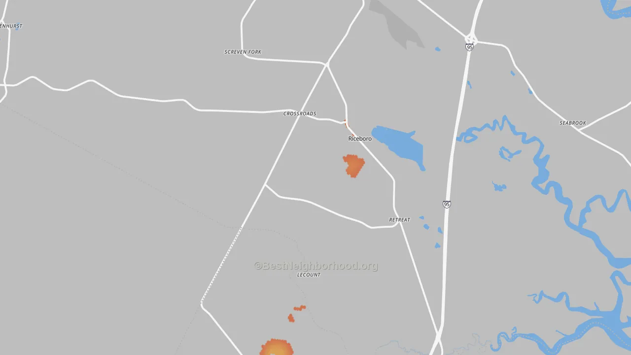 Bike Grade map of 31323, GA