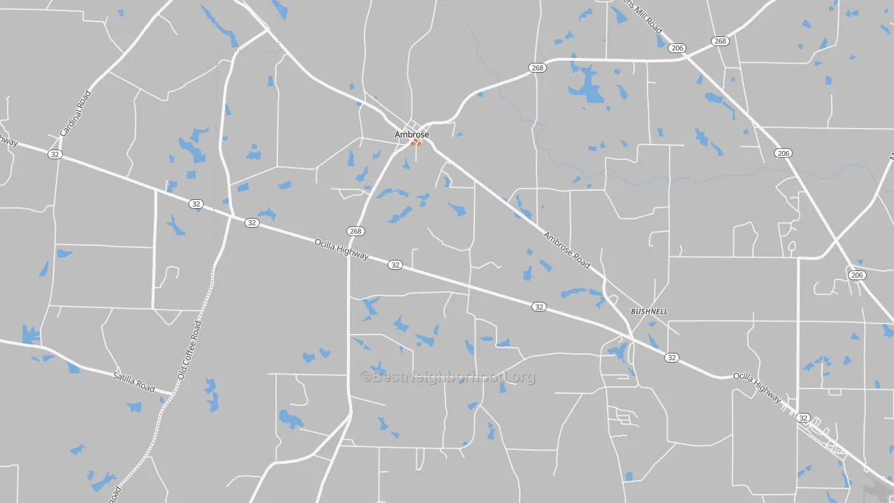 Bike Grade map of 31512, GA