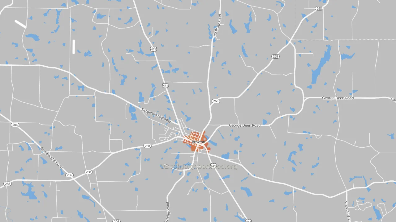 Bike Grade map of 31519, GA