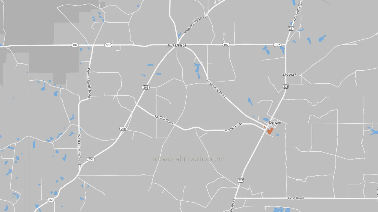 Bike Grade map of 31532, GA