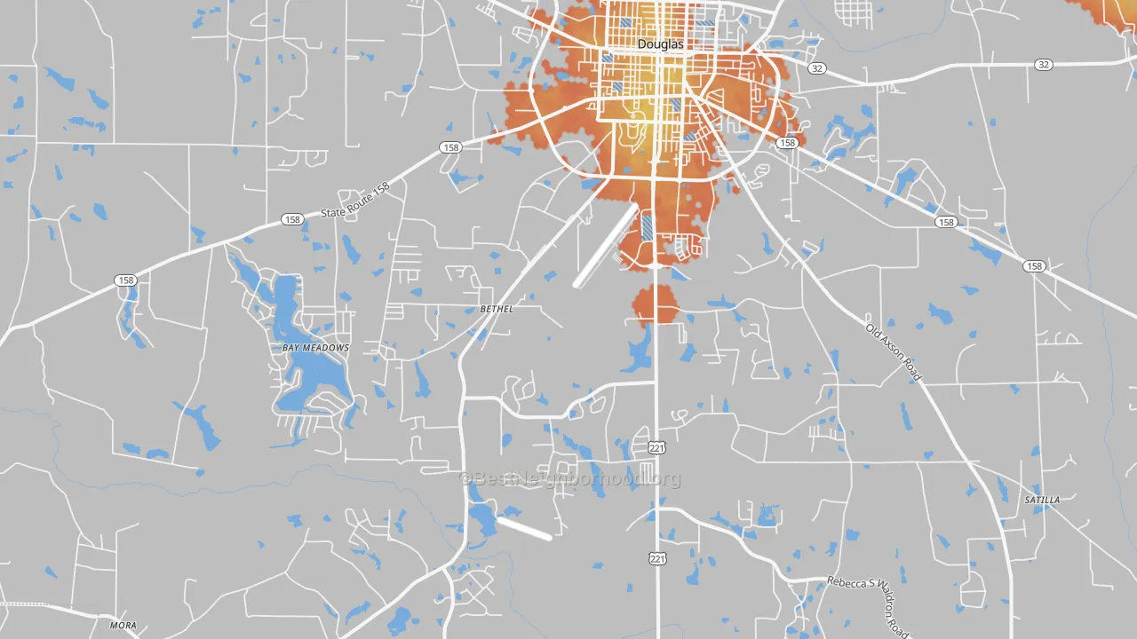 Bike Grade map of 31535, GA