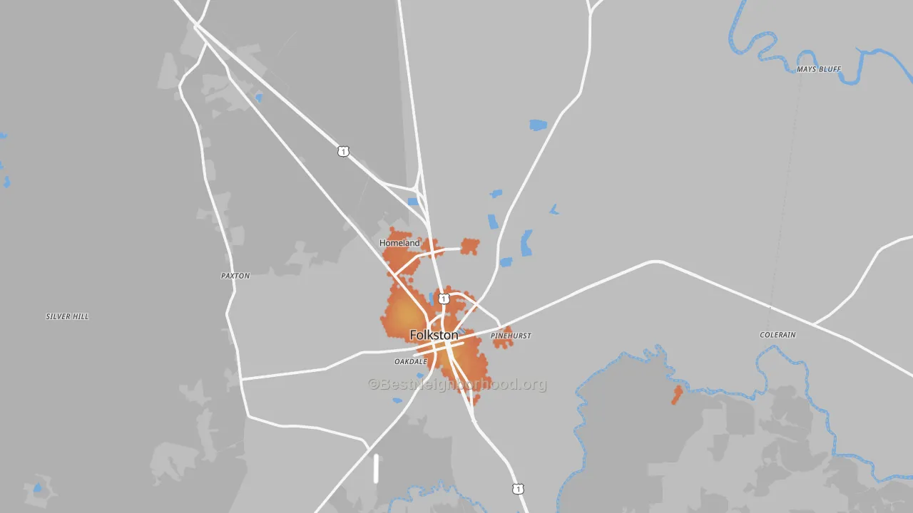 Bike Grade map of 31537, GA