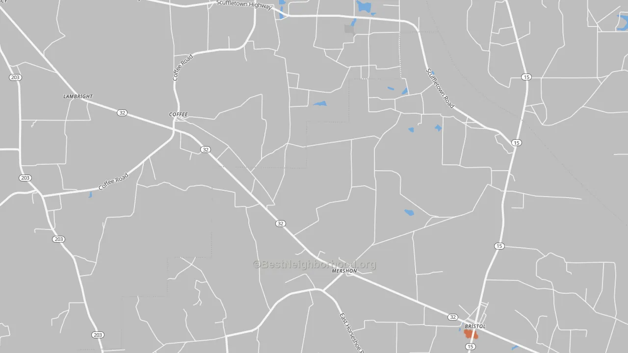 Bike Grade map of 31551, GA