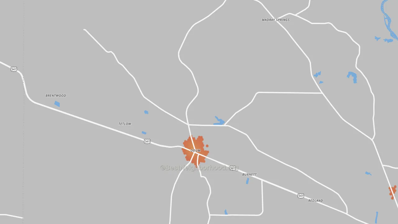 Bike Grade map of 31555, GA