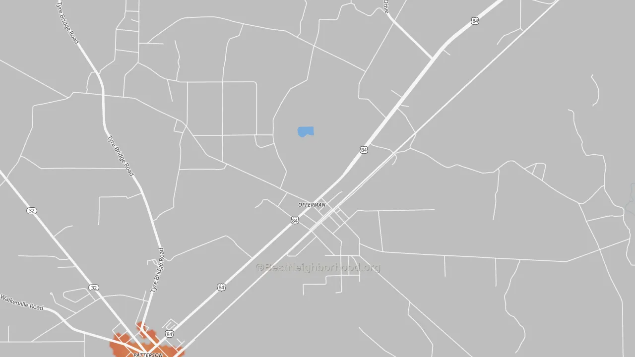 Bike Grade map of 31556, GA