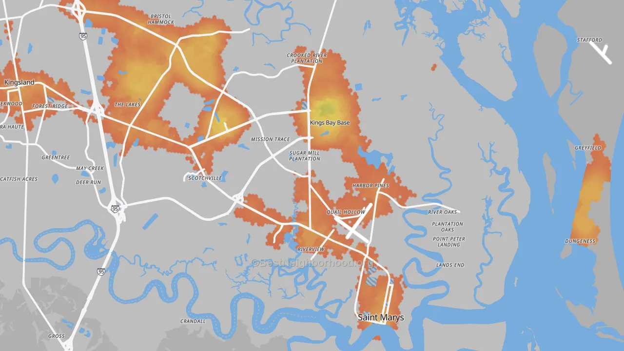 Bike Grade map of 31558, GA