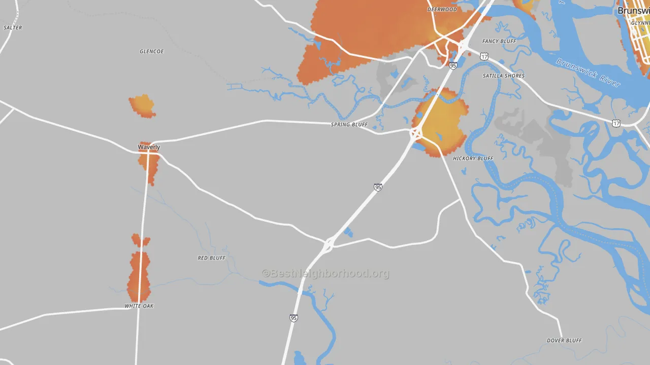 Bike Grade map of 31565, GA