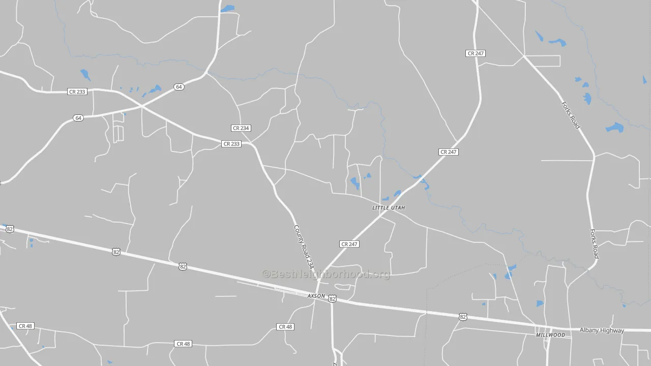 Bike Grade map of 31624, GA