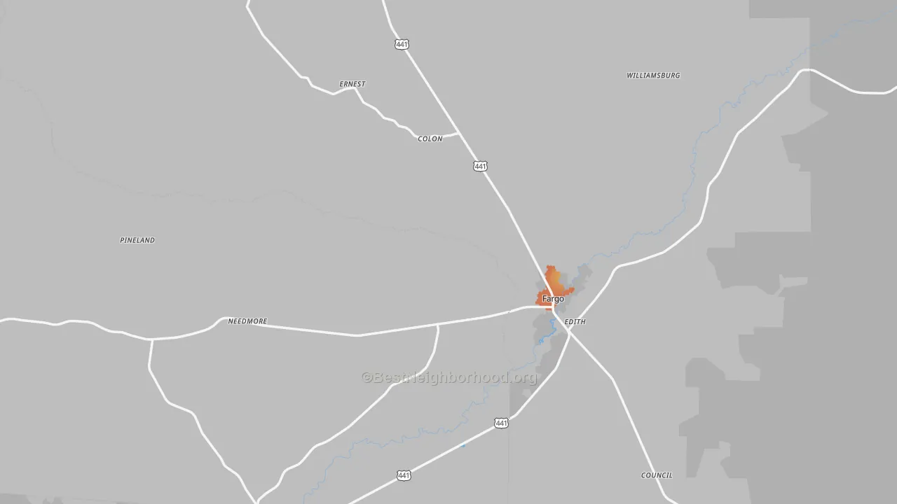 Bike Grade map of 31631, GA