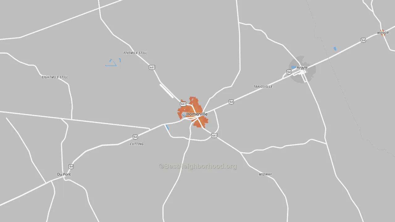 Bike Grade map of 31634, GA