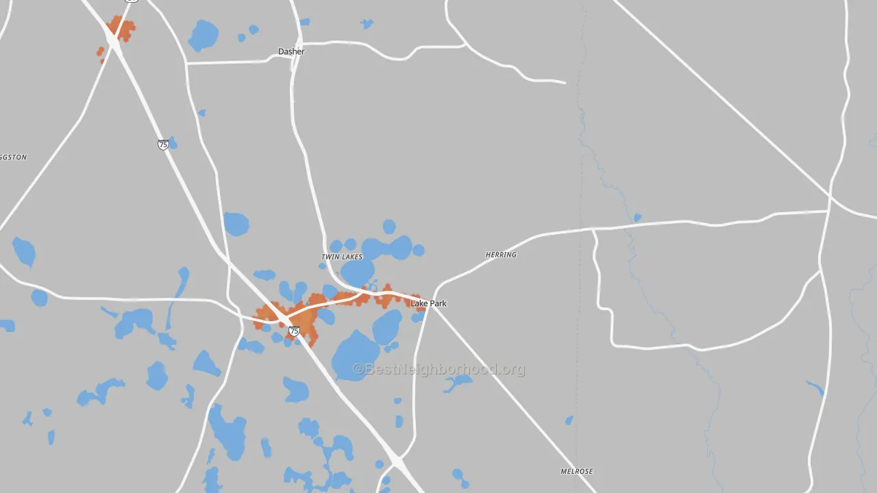 Bike Grade map of 31636, GA