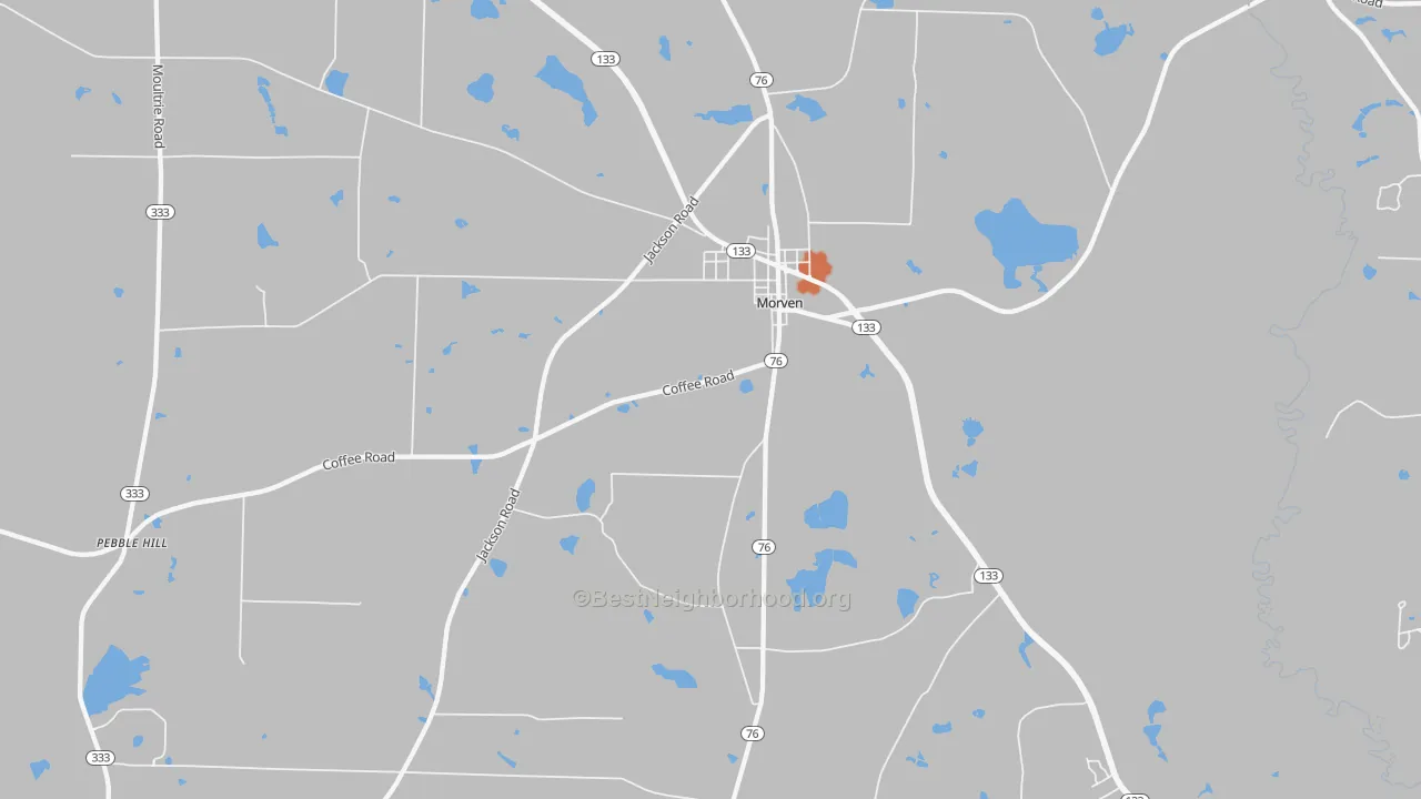 Bike Grade map of 31638, GA