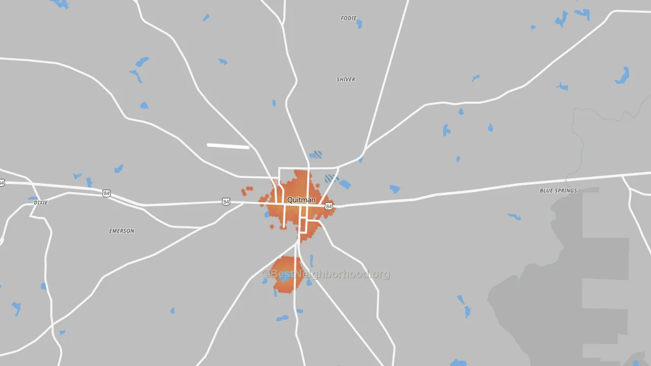 Bike Grade map of 31643, GA