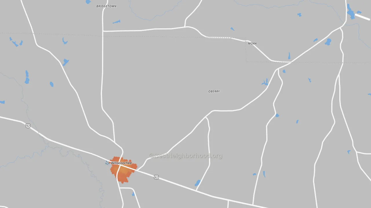 Bike Grade map of 31650, GA