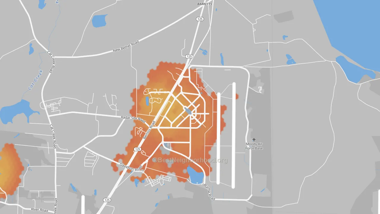 Bike Grade map of 31699, GA