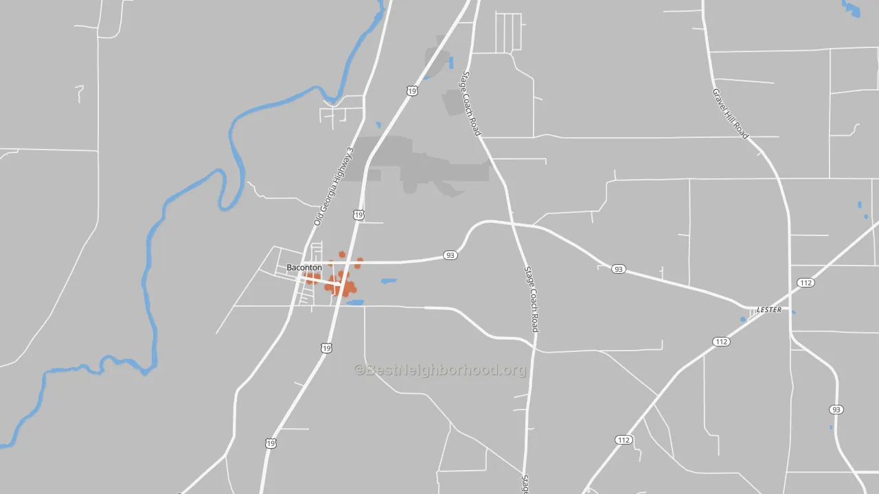 Bike Grade map of 31716, GA