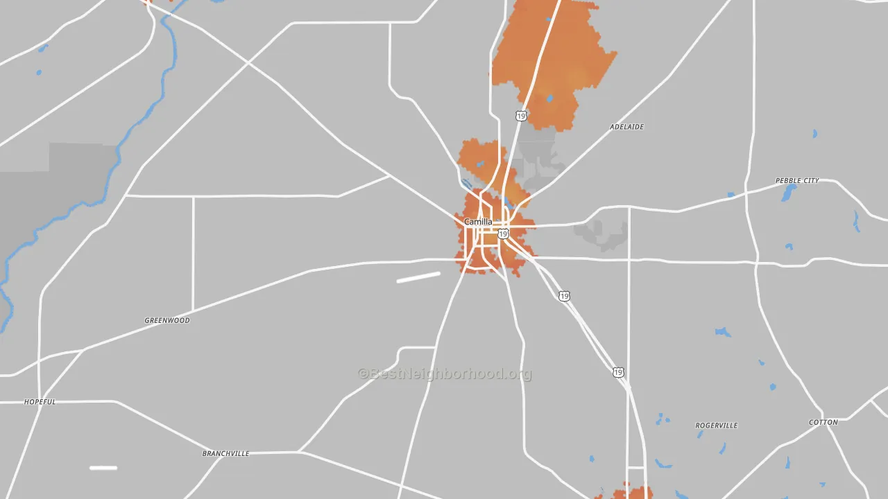 Bike Grade map of 31730, GA