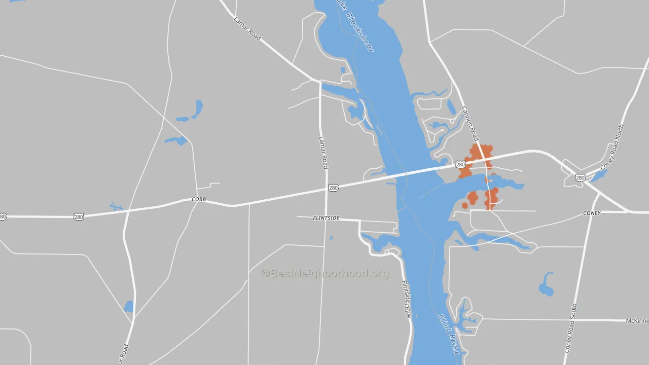 Bike Grade map of 31735, GA