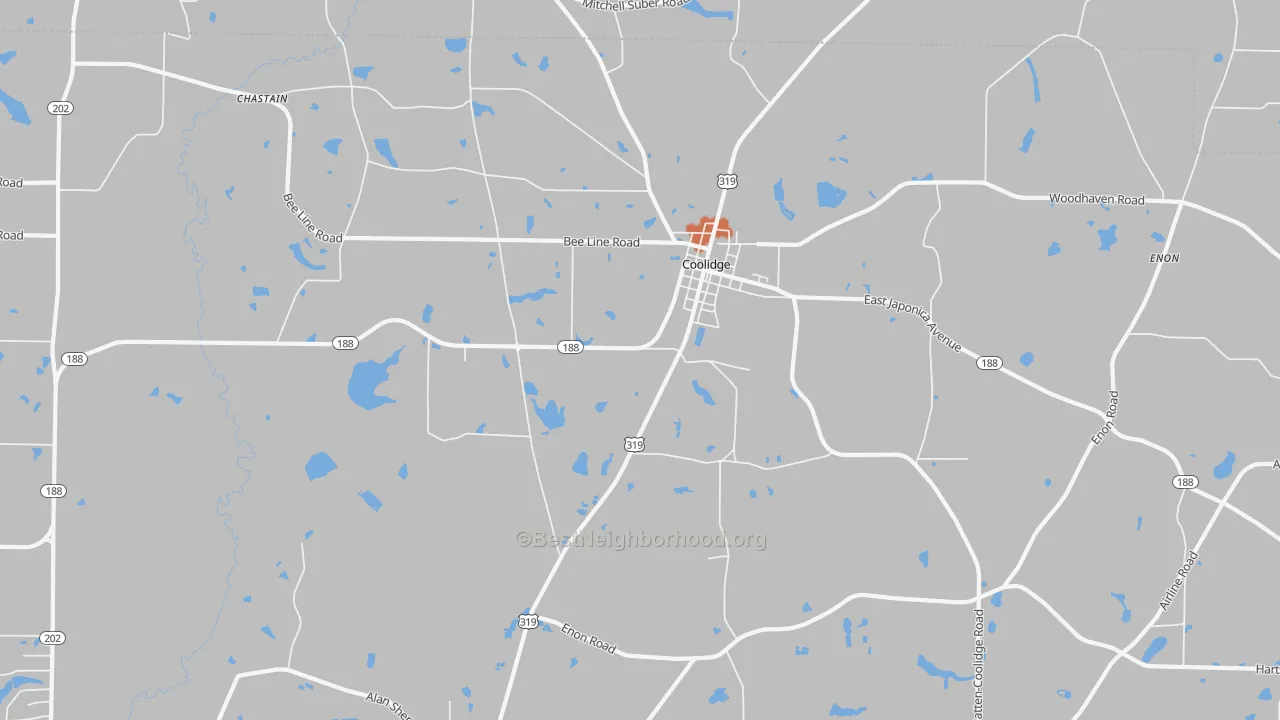 Bike Grade map of 31738, GA