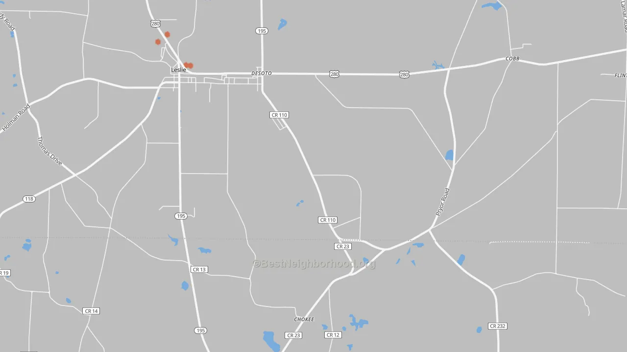 Bike Grade map of 31743, GA