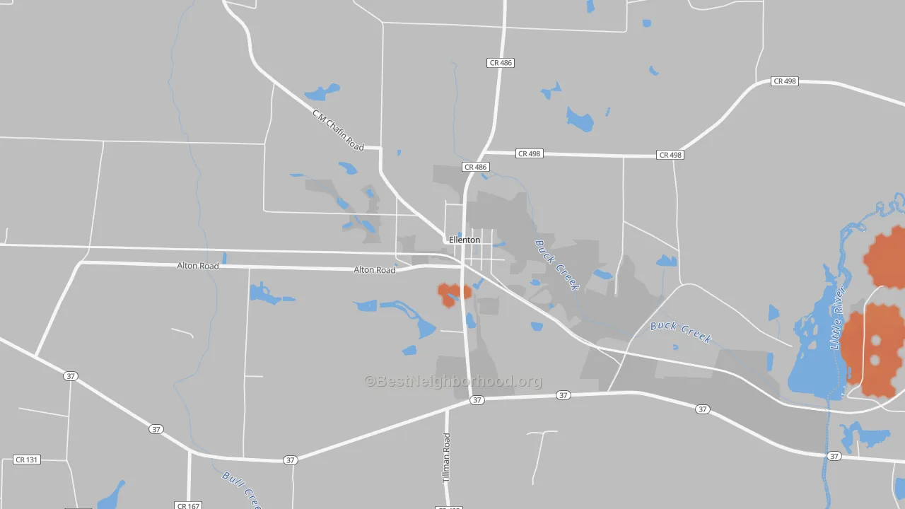 Bike Grade map of 31747, GA