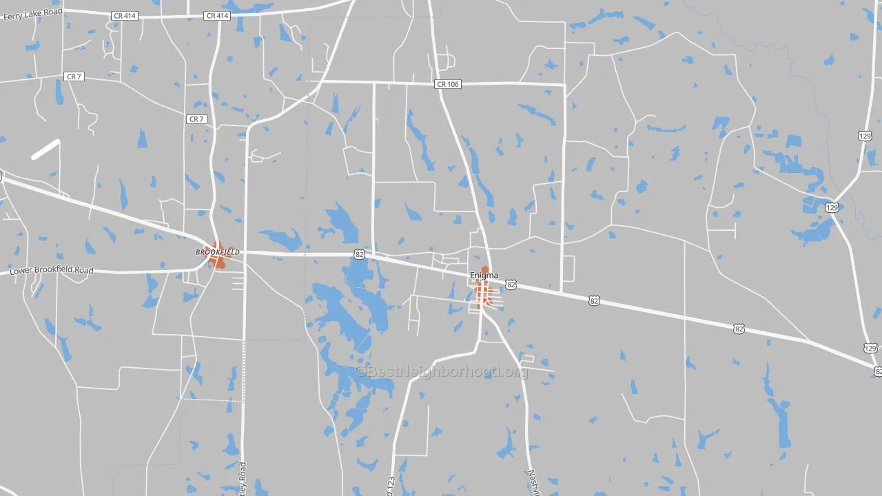 Bike Grade map of 31749, GA