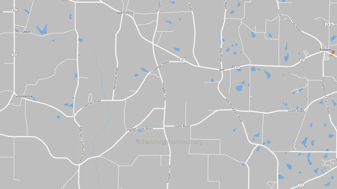 Bike Grade map of 31756, GA
