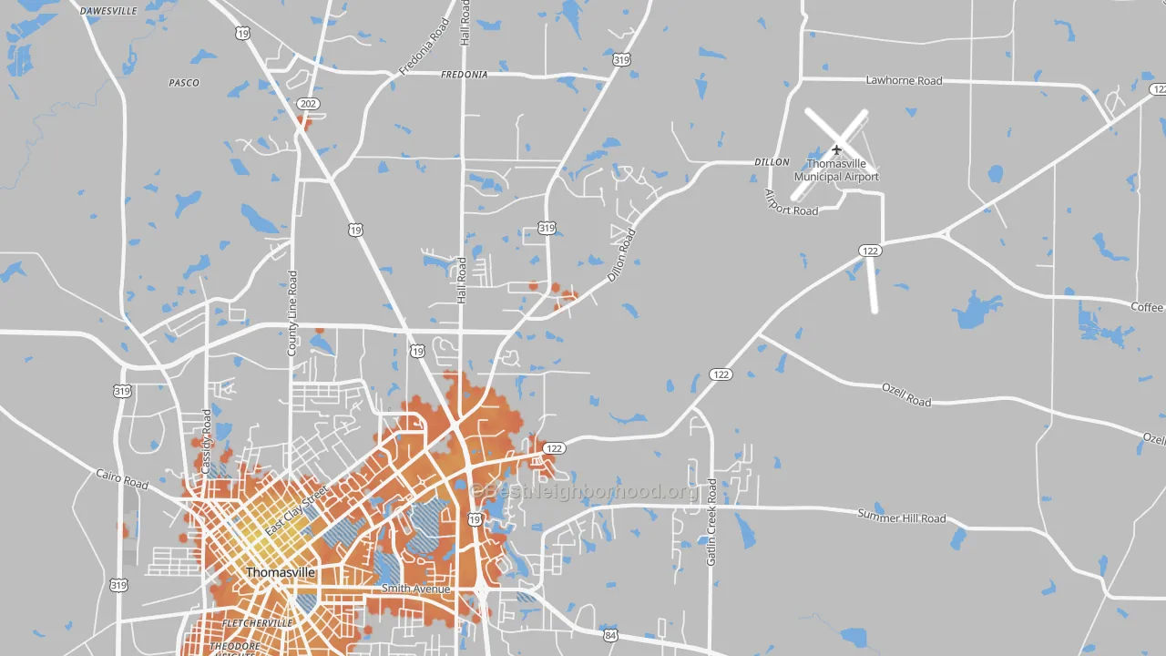 Bike Grade map of 31757, GA