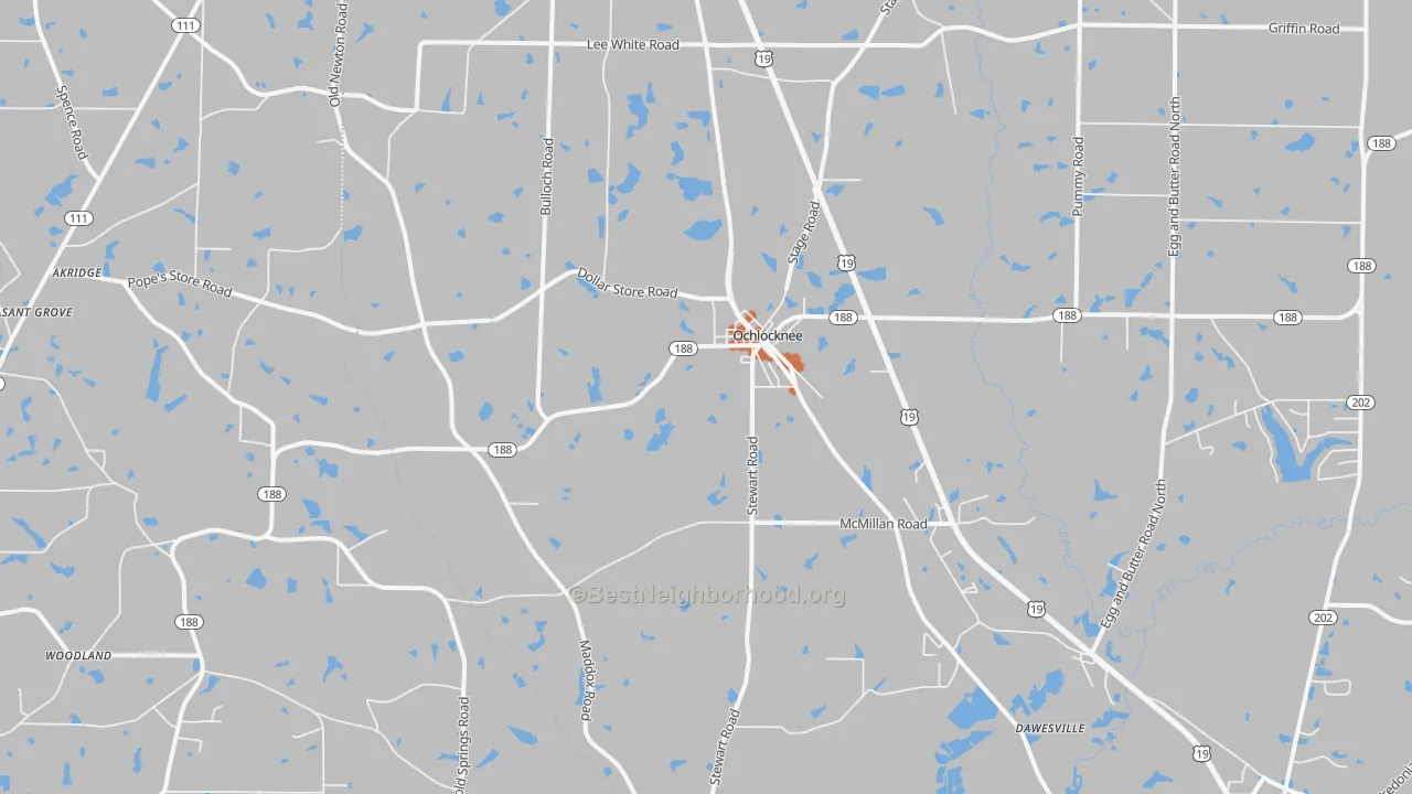 Bike Grade map of 31773, GA