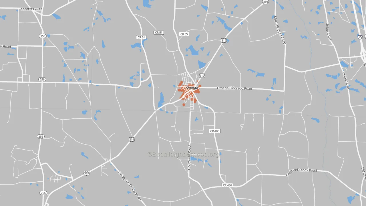 Bike Grade map of 31775, GA