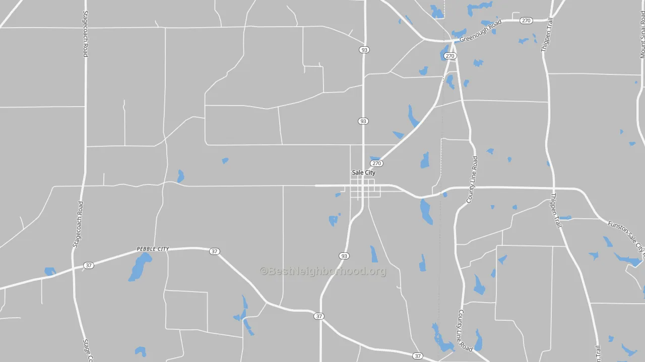Bike Grade map of 31784, GA