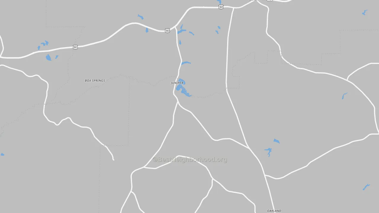 Bike Grade map of 31801, GA