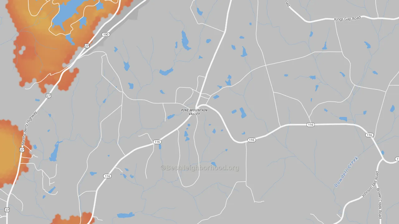 Bike Grade map of 31823, GA