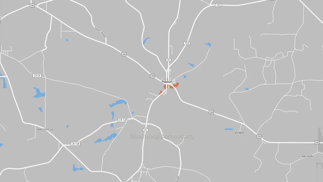 Bike Grade map of 31824, GA