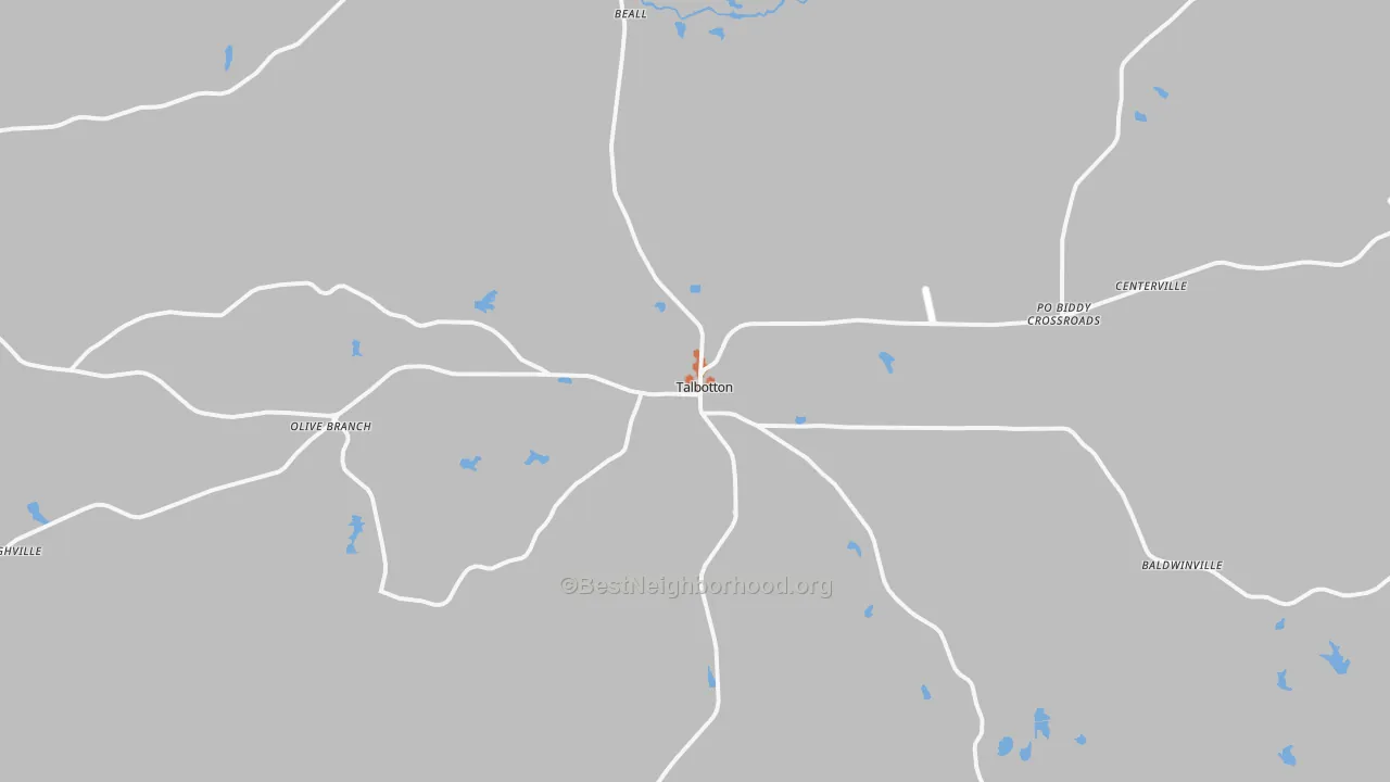 Bike Grade map of 31827, GA