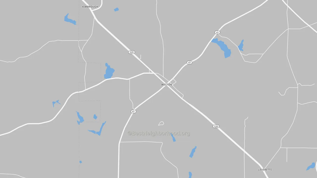 Bike Grade map of 31832, GA