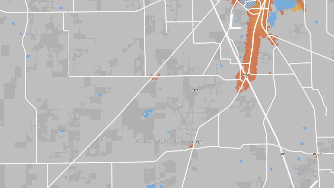 Bike Grade map of 32024, FL